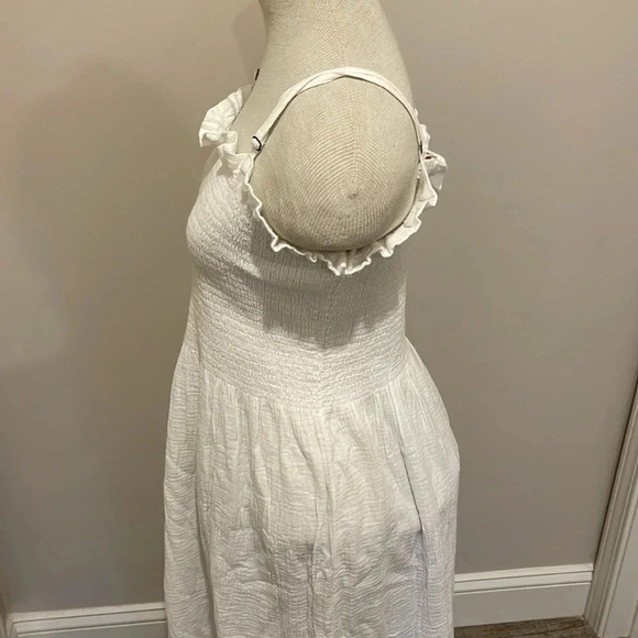 NWT!! Faherty - Dream Cotton Gauze Lakeview Dress - White - Size Medium - Picture 9 of 12